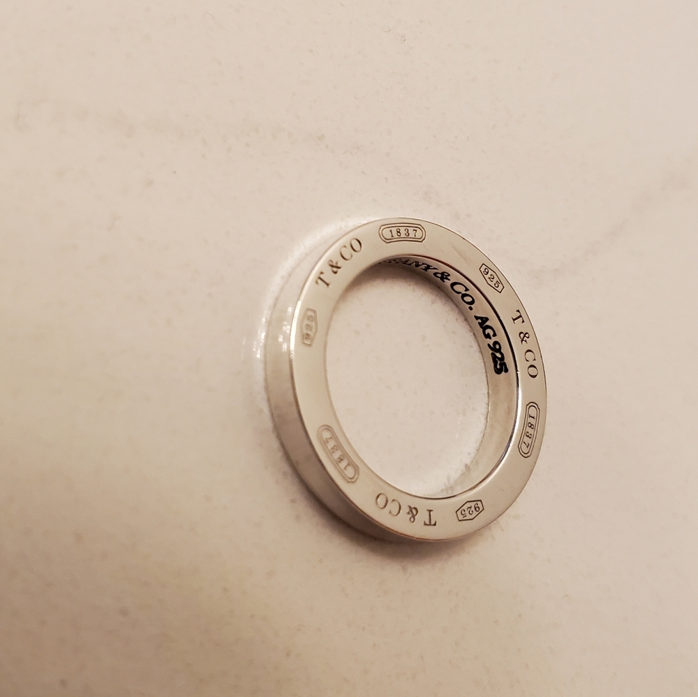 Tiffany & Co. Sterling Silver 1837 Round Circle Pendant for Necklace